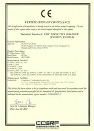 ZK7550BK CE Certificate
